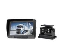 Monitor De Coche Cámara De Marcha Atrás Solar Inalámbrica Universal con Función De Grabación Visión Trasera 1080P Pantalla IPS HD De 7" Cámara Visión Trasera