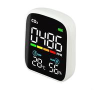 Monitor de dióxido de carbono con tecnología NDIR para evaluación de seguridad del aire interior Medición de humedad de temperatura 400-5000 PPM (sin WiFi)