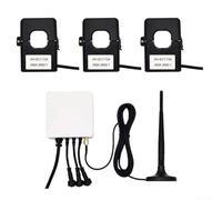 Monitor de electricidad compatible con Tuya Smart Single Trifásico Consumo en tiempo real Estadísticas de Temperatura Pantalla Control remoto App Control 80A Abrazadera Transformador Residencial