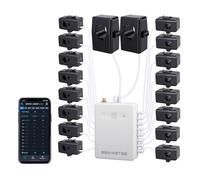 Monitor de energía inteligente para el hogar con 16 sensores de nivel de circuito de 50 A, uso de energía en tiempo real y seguimiento de costos de electricidad, ideal para casas de alquiler y