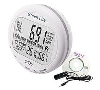 Monitor DE Escritorio CO2 / RH/Temp 3 en 1 con Registro del Registrador DE Datos, Calidad del Aire Interior 9999 PPM Dióxido DE Carbono/Temperatura Deg C/F/Medidor DE Humedad