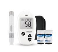 Monitor de glucosa en sangre Sinocare Safe Accu con gran capacidad de memoria y rendimiento de alto costo | 1 metro + 100 piezas × (tiras + lancetas) | mmol/l