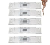 Monitor de grietas, 5 unidades, medidor de grietas, monitor estándar de pared de edificio, medidor de comparador de ancho de grietas, herramienta de medición de grietas, registro para valoración de