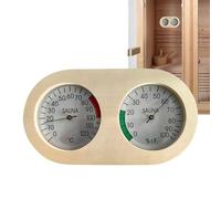 Monitor de humedad de temperatura - Monitor de temperatura ambiente | Termómetro higrómetro | Indicador de humedad de sauna | Medidor portátil de madera precisamente fácil de leer para dormitorio