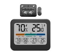 Monitor De Humedad Y Temperatura | Higrómetro para Uso Interior,Detector De Temperatura Ambiente | Para el Hogar Salón Interior Armarios y Coche