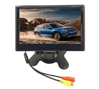 Monitor de Marcha Atrás, Monitor de Marcha Atrás de Coche de 7 Pulgadas, 12 a 24 V, 170 Grados, Gran Angular, Color, LCD, HD, Entrada de Vídeo Bidireccional para Camiones, (Cámara de orificio redondo)