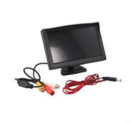 Monitor de marcha atrás para coche de 5 pulgadas AHD 720P con kit de cámara de visión trasera para estacionamiento de respaldo con ángulo de visión de 170 grados y carcasa de plástico