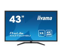 Monitor de oficina Iiyama ProLite X4373UHSU-B1 - 108 cm (43 pulgadas), 4K UHD, entrada/salida DisplayPort
