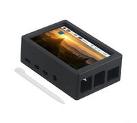 Monitor de pantalla táctil LCD de 3 5 pulgadas 320 x 480 con carcasa ABS adecuado para Raspberry Pi 4 modelo B con entrada de 125 MHz y rendimiento de video estable (A)