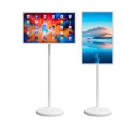 Monitor de pantalla táctil portátil de 32 pulgadas, 1080p con batería de 15000 mAh, pantalla giratoria de 360°, control remoto y cámara web de 13 MP