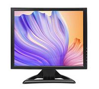 Monitor de PC de 17 Pulgadas, Pantalla LED HD Ajustable, Control Remoto, Parlantes Duales, Entrada VGA AV BNC USB DC para Juegos de Computadora Portátil (Enchufe de la UE)
