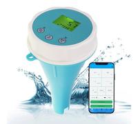 Monitor de piscina inteligente flotante 6 en 1, medidor de agua de piscina Bluetooth para EC, salinidad, pH, ORP, temperatura y cloro, pantalla digital de agua