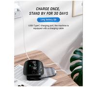 Monitor de presión arterial digital de muñeca con pantalla LCD táctil inteligente