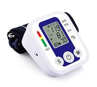 Monitor de presión arterial Muñeca Bp Monitor grande Pantalla LCD Ajustable Brazo Superior Brazalete Doble 99 Grupos Memoria