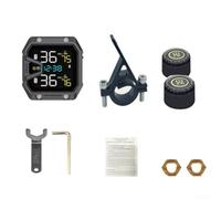 Monitor de presión de neumáticos de motocicleta, sistema de alarma inalámbrico Tpms con detección de temperatura para todas las bicicletas, funda de instalación de manillar Ip65, rendimiento de larga