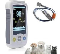 Monitor De Pulso Para Mascotas, Tensiómetro Digital Portátil, Medidor De Oxígeno SpO2 Rápido Y Preciso Con Pantalla De 2.4 Pulgadas, Sensor SpO2 Para Oído/lengua Para El Control De La Salud Animal