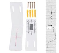 Monitor de rasgaduras | Barra de medición de acrilato en forma de L para mediciones, medidor de grieta | Para Detección Y Monitoreo De Grietas En Paredes Y Esquinas Interior Y Exterior