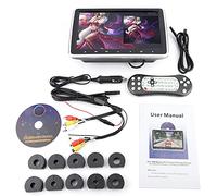 Monitor de reposacabezas, 10.1in 16: 9 TFT HD Reposacabezas de coche Reproductor de DVD Monitor de almohada digital portátil con clip Auriculares estéreo de 3,5 mm