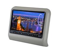 Monitor De Reposacabezas Automóvil 9 Pulgadas Entretenimiento For Asiento Trasero Reproductor Video DVD Pantalla AV Soporte USB SD FM 32 Juegos(Gray)