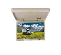 Monitor de Techo Coche 22 Pulgadas, Pantalla abatible hacia Abajo, vídeo Multimedia Superior, Montaje en, integrada IR, USB, FM Viajes Familiares por Carretera(22 Inch Beige MP5)
