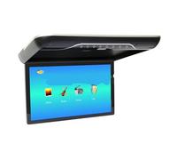 Monitor de Techo for automóvil de 19 Pulgadas, Pantalla LCD 1080P, Reproductor Multimedia de Video, TV, MP5, transmisor IR/FM Integrado(Black)