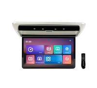 Monitor De Techo For Coche 11,6 Pulgadas con Pantalla Abatible, Resolución 1080p HD, Panel IPS, Botones Táctiles, Luz Ambiental 16 Colores, Entrada SD, HDMI Y Radio FM(Gray)