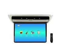 Monitor De Techo For Coche 14 Pulgadas con Pantalla Abatible, Resolución 1080p HD, Reproductor MP5, IPS Luz Ambiental 16 Colores, USB, SD, HDMI Y Radio FM(Gray)
