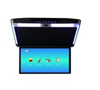 Monitor De Techo For Coche 15,6 Pulgadas con Pantalla Abatible, Resolución 1080p HD, Reproductor MP5, IPS Luz Ambiental Azul, Puertos USB, SD, HDMI Y Radio FM(Black)