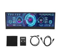 Monitor de Temperatura de Computadora de 14, Monitor de Temperatura de Datos LCD de Gran Angular de 178°, Monitor Asistido por Computadora Antideslumbrante con Filtrado de Luz