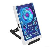 Monitor de temperatura de computadora de 3.5 pulgadas, pantalla IPS de temperatura de visión completa, con conectividad tipo C, mini pantalla USB para CPU AIDA64 PC, ahorro de energía (blanco)