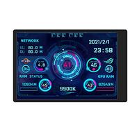 Monitor de temperatura de computadora de 5 pulgadas, panel de sensor de PC, interfaz tipo C, monitor de datos RAM, CPU IPS, USB, mini pantalla para sistema Windows (sin tarjeta de memoria de 32 g)