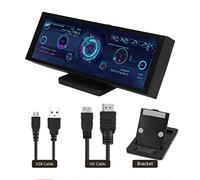 Monitor de Temperatura de Computadora de 7, 9", Pantalla de Panel de Sensor de PC, Monitor de Datos CPU de PC, Pantalla IPS All Sight 1280X400 60 Hz, Ajuste Brillo Continuo, Alimentación USB