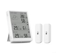 Monitor de temperatura de humedad WiFi, termómetro higrómetro inteligente con 2 sensores, compatible con Alexa y para aplicación Smart Life para el hogar y la oficina