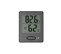 Monitor de temperatura y humedad, termómetro higrómetro para interiores y habitaciones, mini termómetro digital para oficina en casa, medidor de humedad, color negro