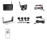 Monitor DVR inalámbrico AHD para camión con resolución de 1280 x 720, 7 Pulgadas, visión Nocturna, grabadora de Respaldo, cámara WiFi para autobús y Coche (1 cámara Adicional de 64 GB)