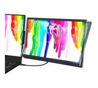 Monitor Extendido Portátil para Laptop,Accesorios de Computadora con Tecnología FHD IPS y Protección Ocular - Extensor De Pantalla Portátil Para Laptop - Para Viajes, Oficina En Casa, Pequeñas Empresa