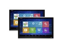 Monitor For Reposacabezas De Coche 11,6/13,3 Pulgadas, 4+64 GB, Pantalla Táctil IPS, Reproductor Vídeo Multifunción 4K, For Asiento Trasero, FM FáCil Instalación para Viajes(2 PCS Silver 13.3)