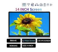 Monitor For Reposacabezas De Coche con Pantalla IPS 13,3/14'' Y Doble HDMI, Android 12, 2 GB+32 GB/4 +64, Reproductor Vídeo For Asiento Trasero, FM, Bluetooth, WiFi(14 Inch 4G-64G-1P)