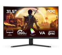 AOC C32G42ZE Gaming Monitor 32 Pulgadas, 260Hz, Panel VA, 0.3HDR10, Adaptive Sync, FreeSync Premium (1920x1080 HDMI 1x 2.0 DP 1x 1.4) Negro
