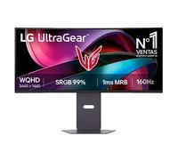 Monitor Gaming LG UltraGear, 34", VA, WQHD (3440X1440), 160Hz, 1 ms (MBR), 21:9, Curvo 1800R - 34G600AX-B.OBSPTO