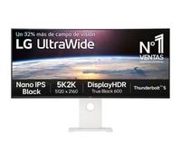 Monitor gaming ultraparonámico curvo lg ultragear 40u990a-w 40'/ 5k2k/ multimedia/ 1ms/ 120hz/ ips/ regulable en altura/ blanco