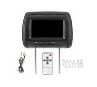 Monitor genérico para reposacabezas de coche, color negro, 12 V CC, doble entrada de video, monitor de almohada para coche
