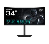 MONITOR GIGABYTE 34" GS34WQCA,CURVO,VA,3440X1440,0.23PP,3000:1,1MS,120HZ,2HDMI+1DP 20VM0-GS34WQABM-1EUS