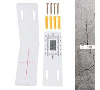 Monitor Grieta - Forma L Acrílico Medición Detector Medidor Herramienta | Deformación Pared Seguimiento Instrumento | Para Edificio Interior Exterior Esquina Estructura Inspección, Daño Detección Encu