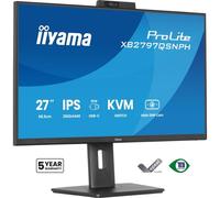 MONITOR IIYAMA 27" CON CAMARA INTEGRADA DE 5 MP COMPATIBLE CON WINDOWS HELLO, MICROFONO, DOCK USB-C, LAN, CONMUTADOR KVM Y SOPORTE AJUSTABLE EN A