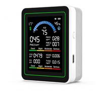 Monitor inteligente de calidad del aire 10 en 1 mejorado, kit profesional de prueba de aire interior para CO₂, CO, TVOC, HCHO, PM0.3-10, PM2.5, temperatura