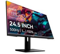 Monitor IPS para juegos de 24.5 pulgadas, 500 Hz, 1 ms, 400 cd/m², pantalla de PC 100 sRGB 1920 x 1080P, compatible con AMD FreeSync Premium Pro, 2 HDMI 2.1 y DisplayPort 1.4, VESA soporta pantalla de