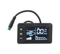 Monitor LCD de pantalla para bicicleta eléctrica, panel de visualización LCD con conector impermeable de 5 pines, monitor controlador de bicicleta para montaje en manillar de bicicleta eléctrica