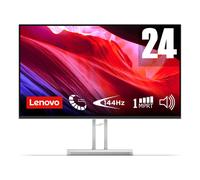Lenovo L24-4C - Monitor FHD 23.8" (IPS, Tasa de Refresco 144Hz, Tiempo de Respuesta 1ms, AMD FreeSync, HDMI 1.4, VGA, 2 Altavoces Integrados de 3W, VESA 100 x 100 mm, Soporte Inclinable) Gris Nube