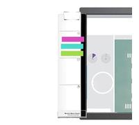 Monitor Memo Board - 11,81 x 3,15 pulgadas Acrílico Transparente Panel, Computer Side Mount | Practical Clear Message Organizer with Adhesive for Desk Office Phone Task Accessories Home Workstation